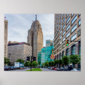 Downtown Detroit Poster (Vorne)