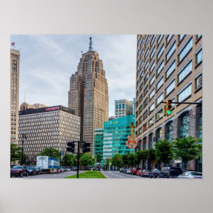 Downtown Detroit Poster