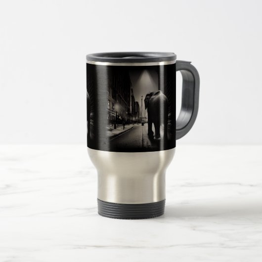 Downtown Elephant Travel/Pendant Tasse, 15 oz Reisebecher (VorderseiteRechts)