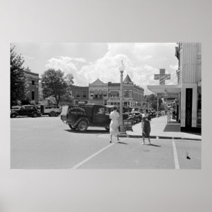 Downtown Fayetteville, Arkansas, 1930er Poster