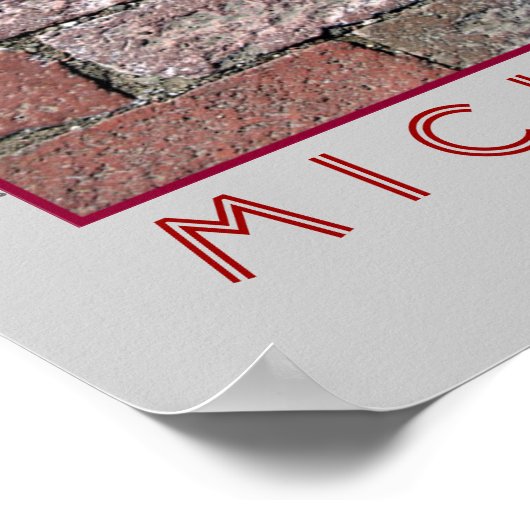 Downtown Flint Bricks Poster (Ecke)