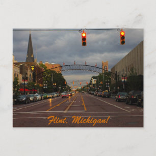 Downtown Flint, Michigan Postkarte