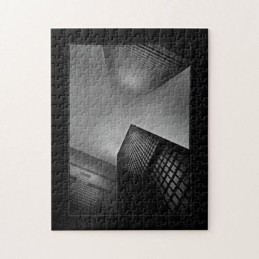 Downtown Fogfest Nr. 1 mit Grenze Puzzle (Vertikal)