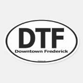 Downtown Frederick Decal Ovaler Aufkleber (Vorderseite)