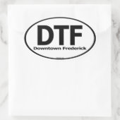 Downtown Frederick Decal Ovaler Aufkleber (Tasche)