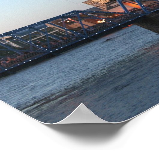 Downtown Grand Rapids in Dusk Poster (Ecke)