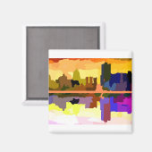 Downtown Harrisburg Pennsylvania at Sunset Magnet (Vorderseite/Rückseite)