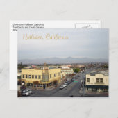 Downtown Hollister, Kalifornien Postkarte (Vorne/Hinten)