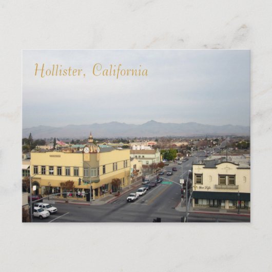 Downtown Hollister, Kalifornien Postkarte (Vorderseite)