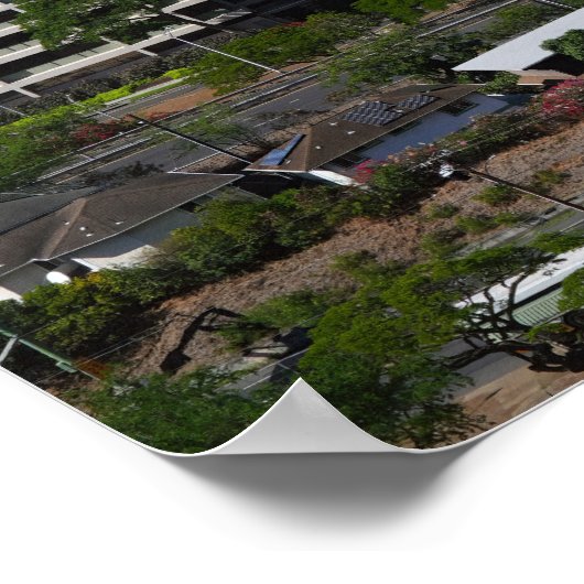 Downtown Honolulu City View Poster (Ecke)