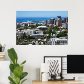Downtown Honolulu City View Poster (Heimbüro)
