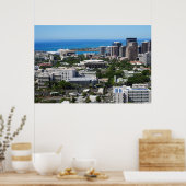 Downtown Honolulu City View Poster (Küche)