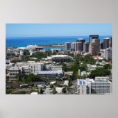 Downtown Honolulu City View Poster (Vorne)