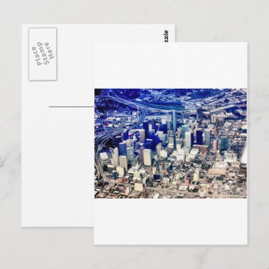 Downtown Houston Panoramaaussicht Postkarte (Vorne/Hinten)