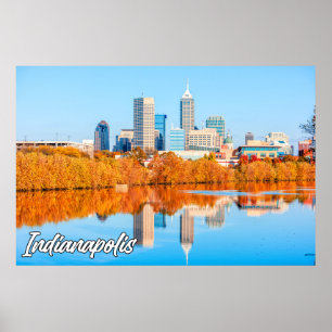Downtown Indianapolis, Indiana, Vereinigte Staaten Poster