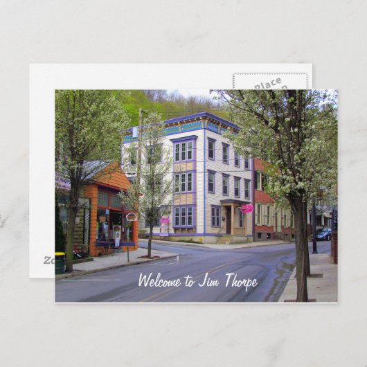 Downtown Jim Thorpe, PA Postkarte (Vorne/Hinten)