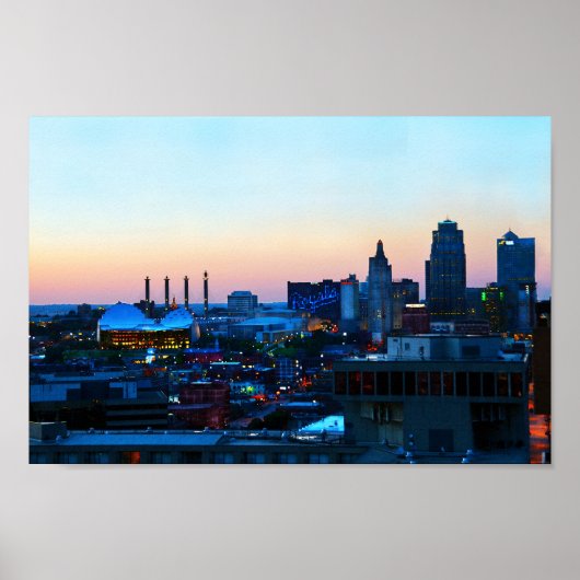 Downtown Kansas City at Sunset Poster (Vorne)