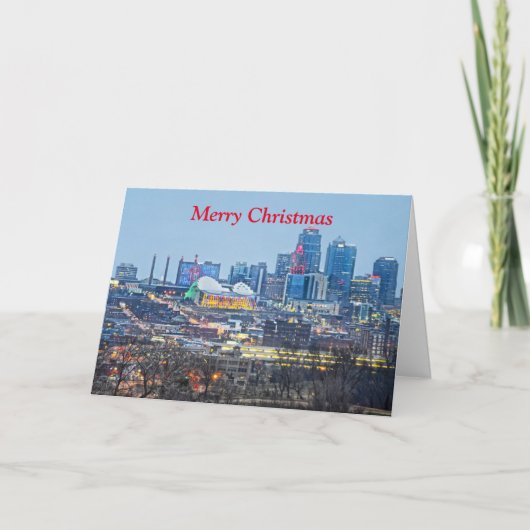Downtown Kansas City Holiday Lights Card Karte (Vorderseite)