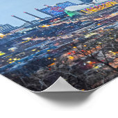 Downtown Kansas City Holiday Lights Poster (Ecke)