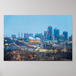 Downtown Kansas City Holiday Lights Poster