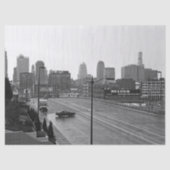 Downtown Kansas City, Missouri Black & White Foto Seidenpapier (Vorderseite)