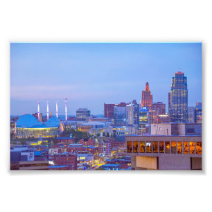 Downtown Kansas City, Missouri, Dusk Fotodruck