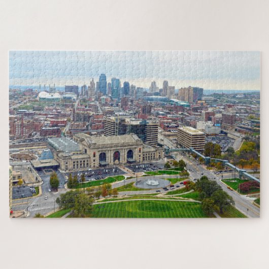 Downtown Kansas City vom Liberty Memorial Tower Puzzle (Horizontal)