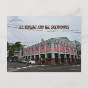 Downtown Kingstown St Vincent Postkarte