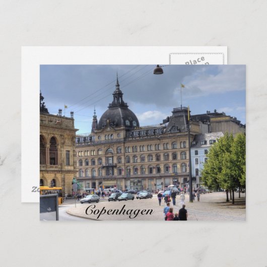 Downtown Kopenhagen Postkarte (Vorne/Hinten)