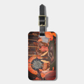 Downtown Las Vegas, Nevada, Vintages Casino Szene Gepäckanhänger (Vorderseite vertikal)