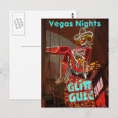 Downtown Las Vegas Nights Postkarte (Vorne/Hinten)