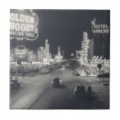 Downtown Las Vegas Retro Fliese (Vorderseite)