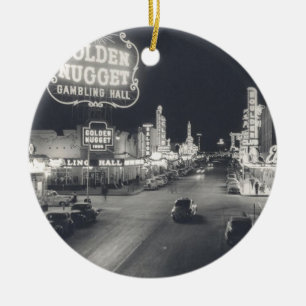 Downtown Las Vegas Retro Keramikornament