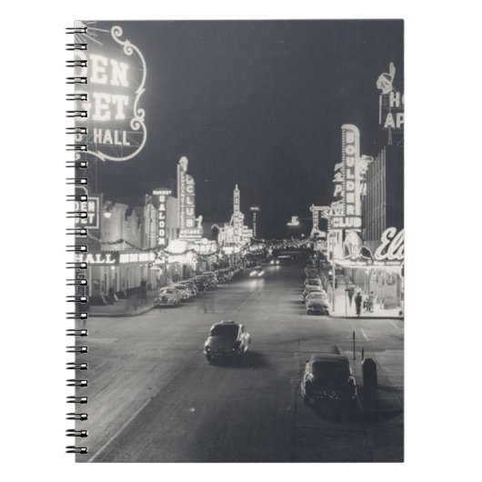 Downtown Las Vegas Retro Notizblock (Vorderseite)