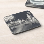 Downtown Las Vegas Retro Untersetzer (Linke Seite)