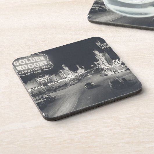 Downtown Las Vegas Retro Untersetzer (Linke Seite)