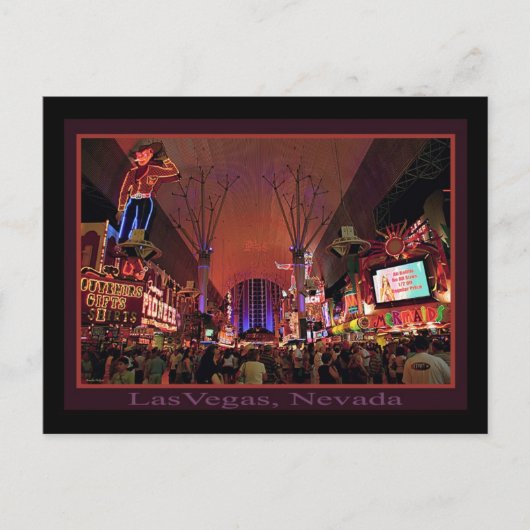 Downtown LasVegas Postkarte (Vorderseite)