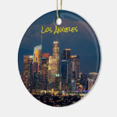 Downtown Los Angeles, Dusk Keramik Ornament (Links)