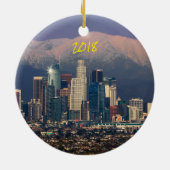 Downtown Los Angeles, Dusk Keramik Ornament (Hinten)