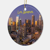 Downtown Los Angeles Skyline at Dusk Keramik Ornament (Links)