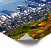 Downtown Los Angeles und San Gabriel Mountains Poster (Ecke)