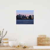 Downtown Manhattan bei Dämmerung 2 Poster (Küche)