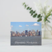 Downtown Manhattan Postkarte (Stehend Vorderseite)