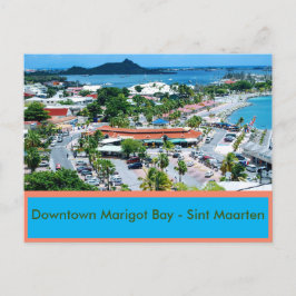 Downtown Marigot Bay Sint Maarten Foto Postkarte