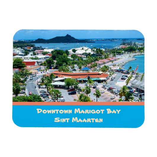 Downtown Marigot Bay Sint Maarten Magnet (Horizontal)