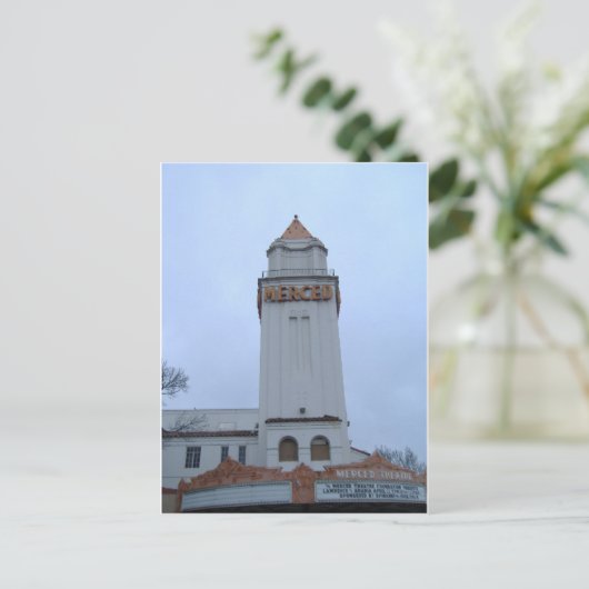 Downtown Merced Postkarte (Stehend Vorderseite)