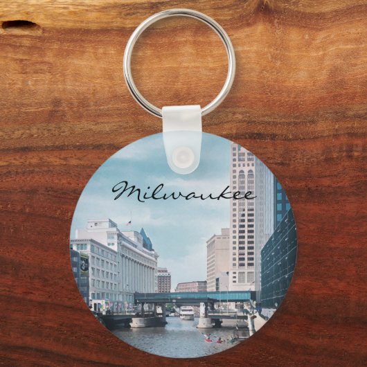Downtown Milwaukee Wisconsin Schlüsselanhänger (Vorderseite)