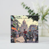 Downtown Motor Bikes in Kalkutta, Indien (Stehend Vorderseite)