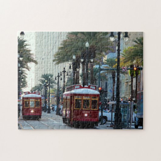 Downtown New Orleans Louisiana Trolley Puzzle (Horizontal)