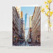 Downtown New York View World Trade Center Karte (Gelbe Blume)